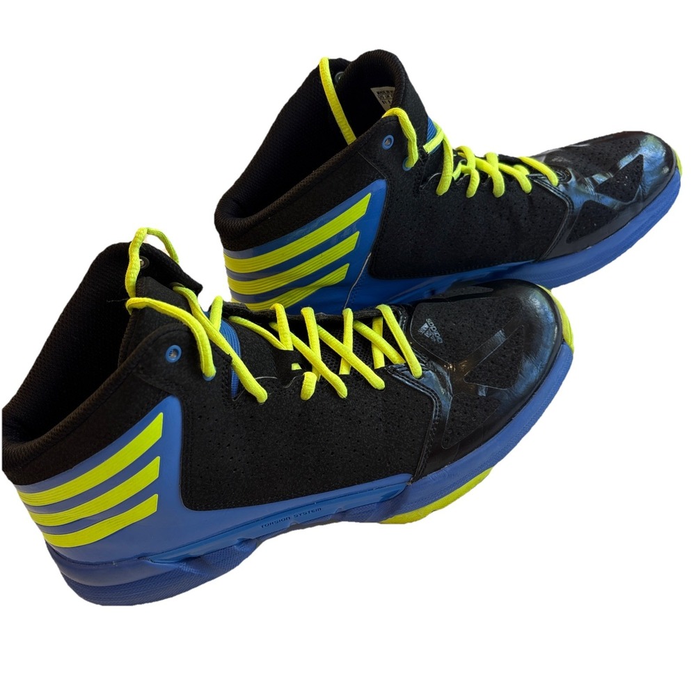 Adidas Mad Handle Torsion‎ System Black Blue Yellow Men's 9.5 Leather